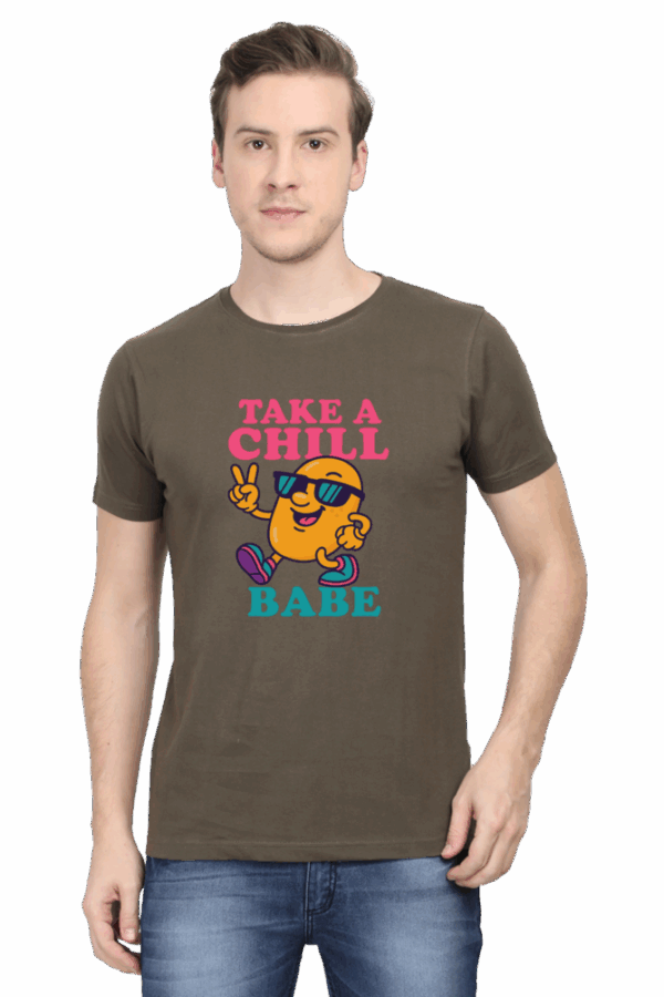 Take a Chill Babe T-Shirt – Funny Cartoon Potato with Sunglasses | Retro Cool Vibes Tee for Relaxed Living - Image 4
