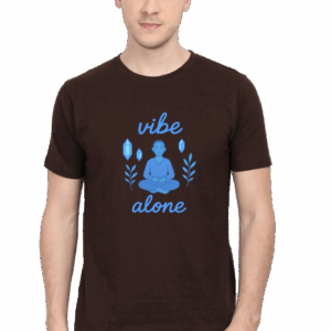 Vibe Alone Glow-Inspired Meditation T-Shirt – Spiritual, Minimalist Zen Tee for Inner Peace & Solitude