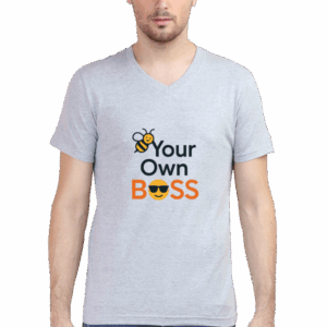 Be Your Own Boss T-Shirt – Entrepreneur Motivation Tee with Cool Emoji & Bee Icon | Empowerment Apparel for Startups & Freelancers