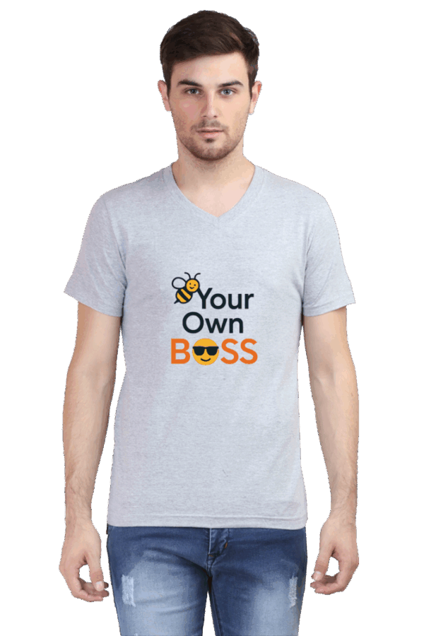 Be Your Own Boss T-Shirt – Entrepreneur Motivation Tee with Cool Emoji & Bee Icon | Empowerment Apparel for Startups & Freelancers