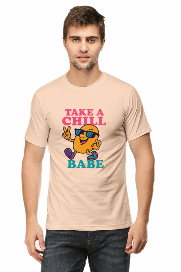 Take a Chill Babe T-Shirt – Funny Cartoon Potato with Sunglasses | Retro Cool Vibes Tee for Relaxed Living - Image 3