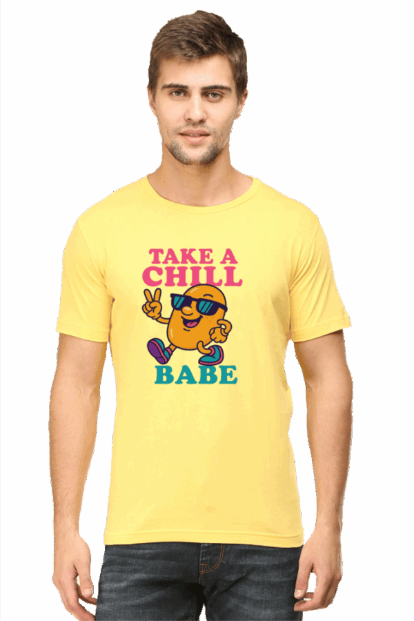 Take a Chill Babe T-Shirt – Funny Cartoon Potato with Sunglasses | Retro Cool Vibes Tee for Relaxed Living - Image 8